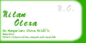 milan olexa business card